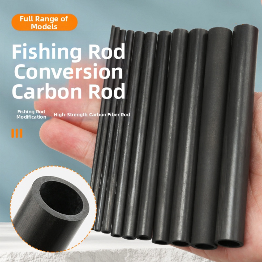 Fishing Rod Carbon Fiber - 10cm Siyah İçi Boş Karbon Fiber